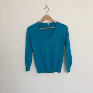 J Crew | Teal V-Neck Sweater